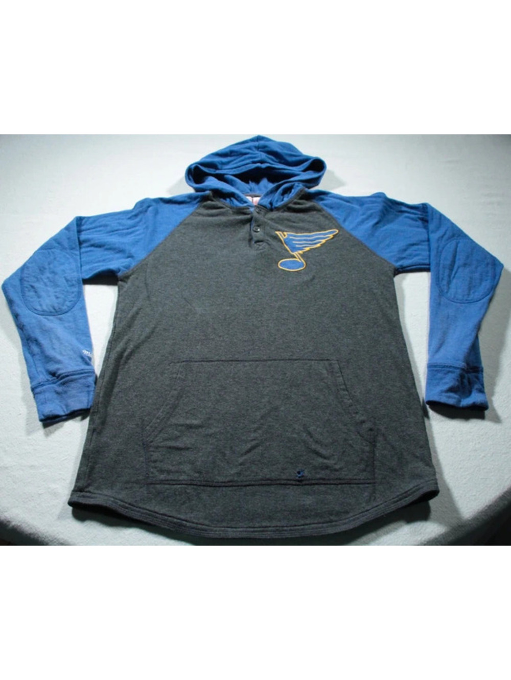 St. Louis Blues Mitchell & Ness Hooded Sweatshirt Hoodie M Distressed NHL Hockey